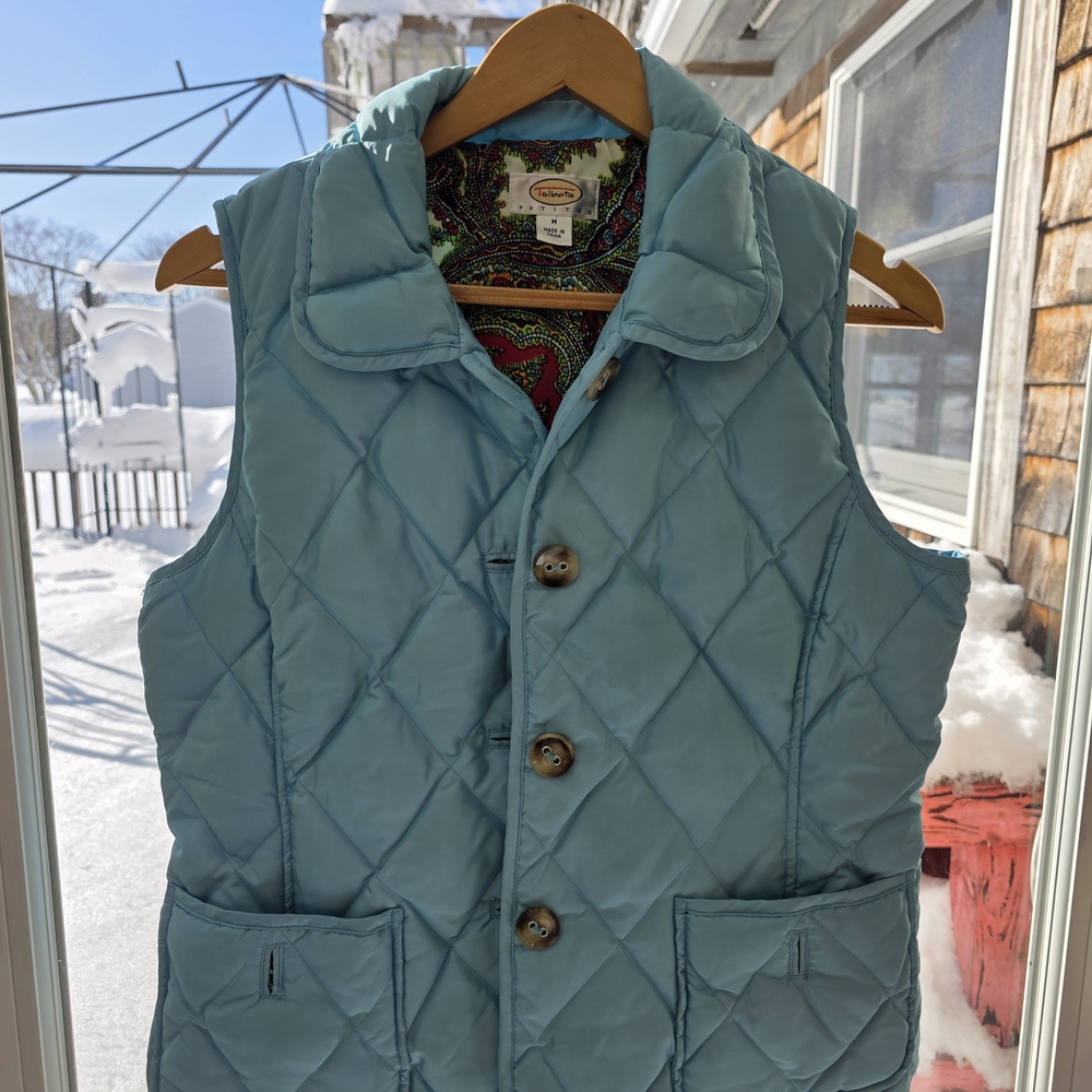 Talbots Light Blue Quilted Vest